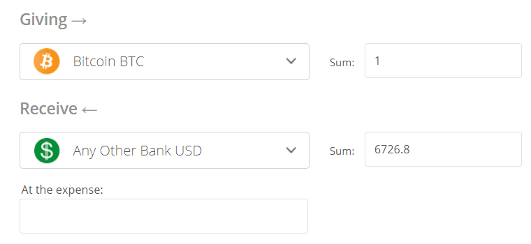 US Dollar to Bitcoin or convert USD to BTC