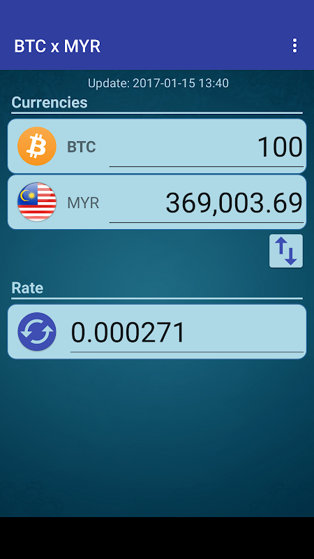 Ringgit to Bitcoin exchange rate - MYR to BTC currency converter