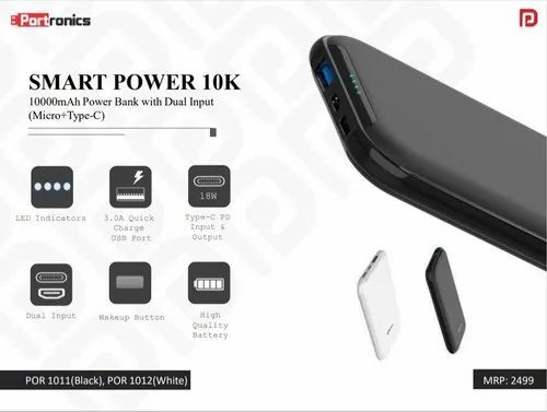 Black Portronics Wallet Power Bank at Rs /piece in Fatehgarh | ID: 