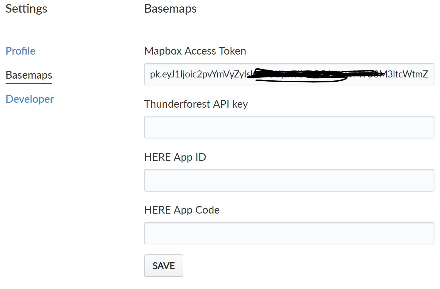 What is the use of access token in Mapbox?