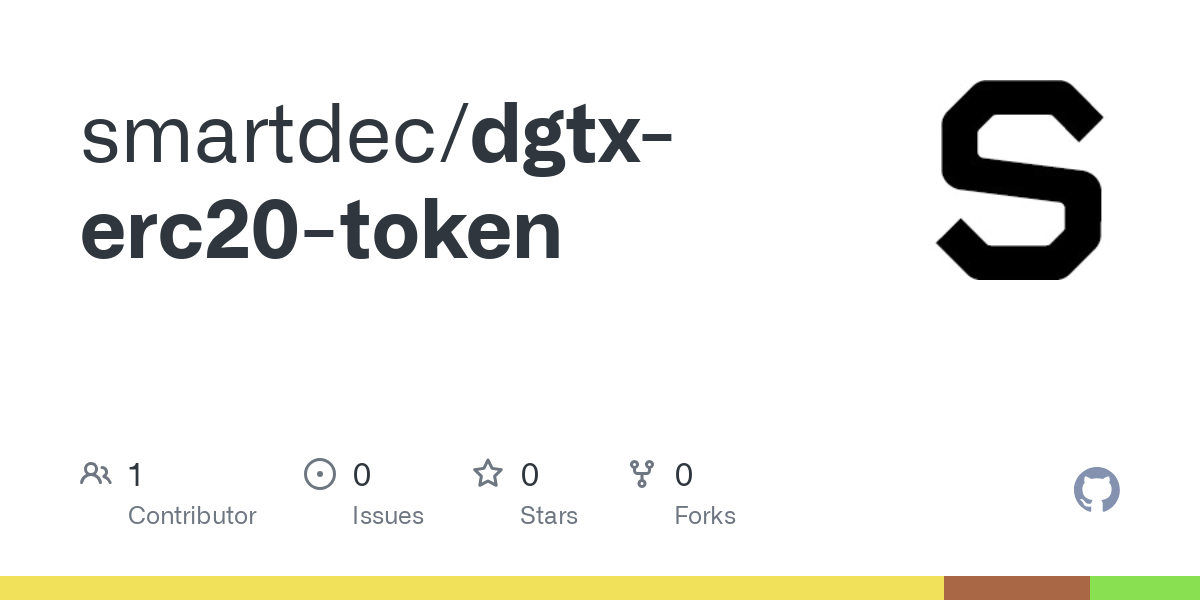 GitHub - smartdec/dgtx-erctoken