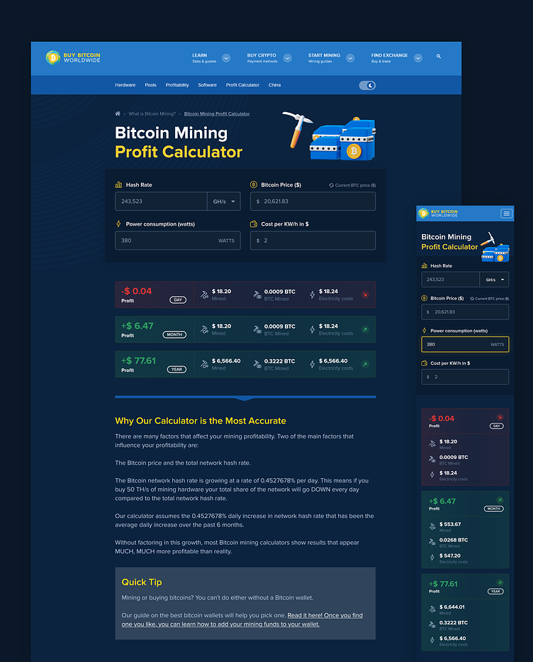 Profitability Calculator | NiceHash