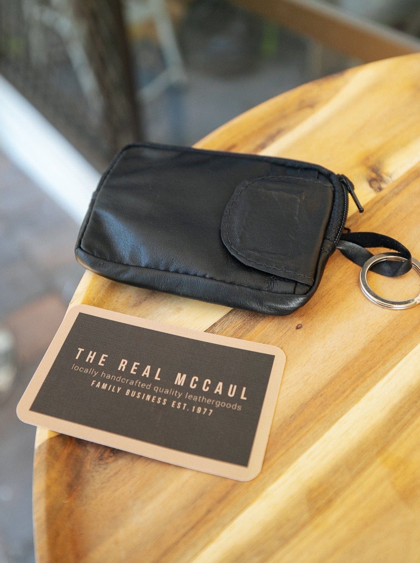 Coin Purse - Black Classic Leather