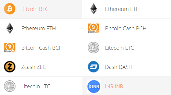 Bitcoin to Indian Rupee or convert BTC to INR