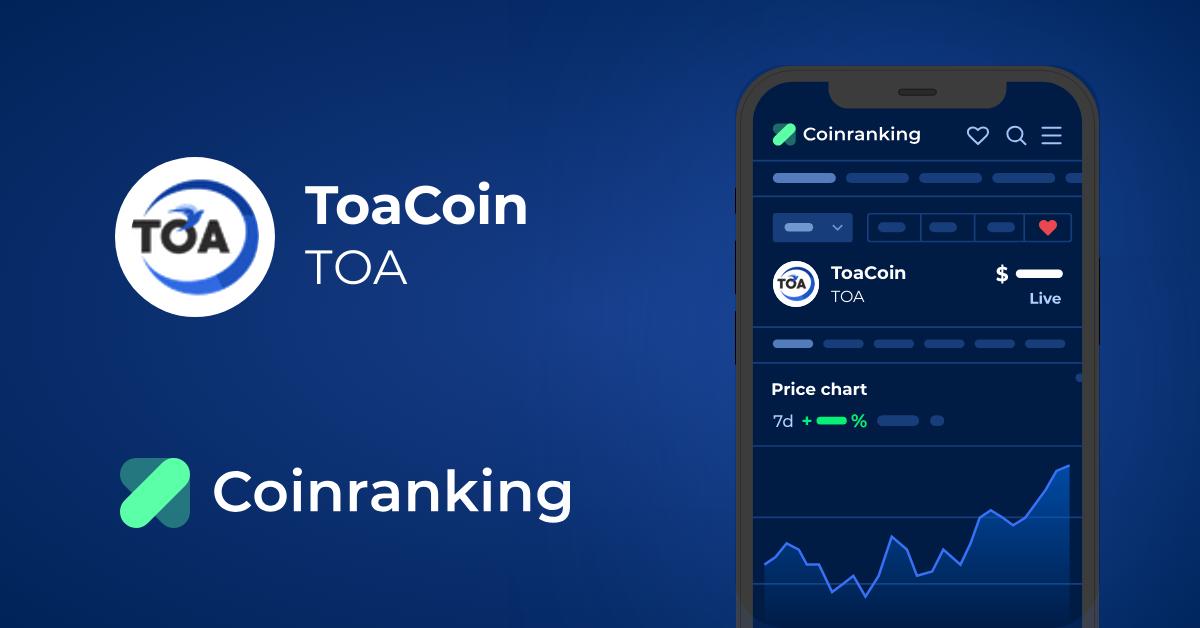 ToaCoin price today, TOA to USD live price, marketcap and chart | CoinMarketCap