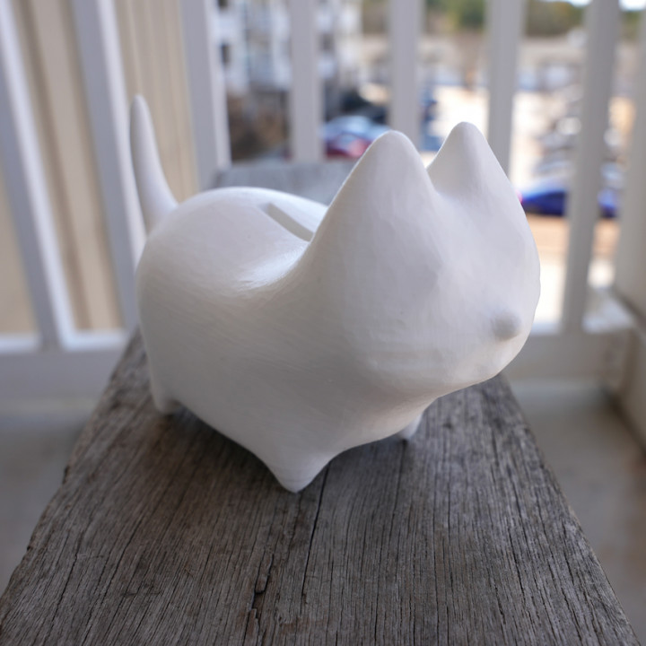 Free STL file Cat Coin Bank 🐱・3D printer design to download・Cults