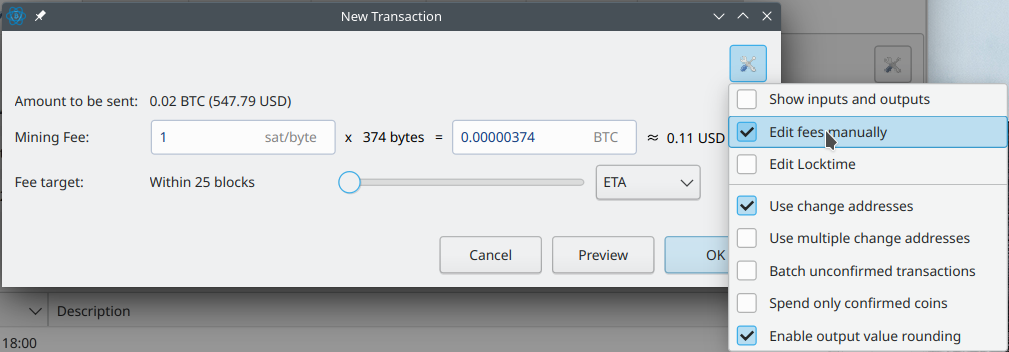 Bitcoin Avg. Transaction Fee Chart