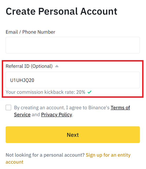 Binance Referral ID in ASYQFPUG (20% OFF + bonus)