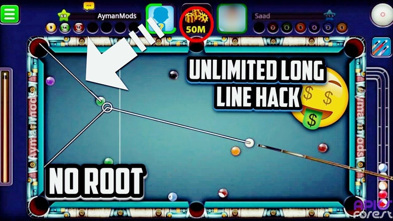 8 Ball Pool MOD APK (Unlimited Cue, Long Line, Menu) 