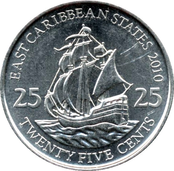 Eastern Caribbean States Elizabeth II 25 Cents Coin - NumizMarket