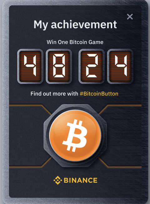 Binance Bitcoin Button Game: How To Win One Bitcoin On Binance