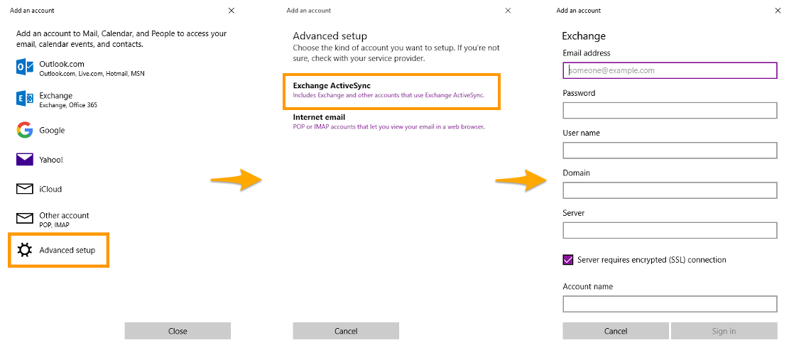 E-mail with Microsoft Exchange