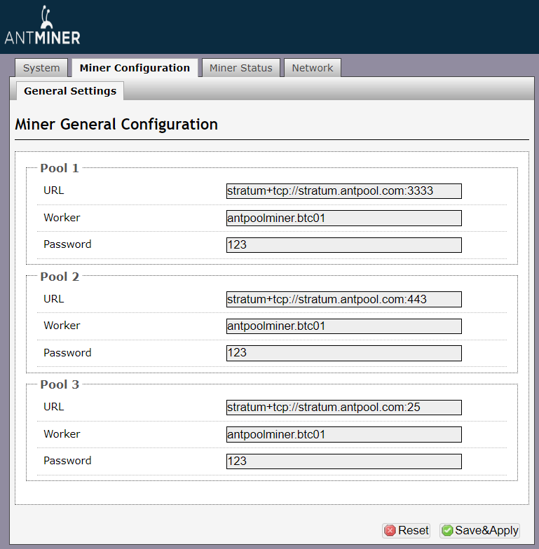 Connect Antminer S9i/S9/T9/S7 to the mining pool - Antpool/bitcoinlove.fun | Zeus Mining