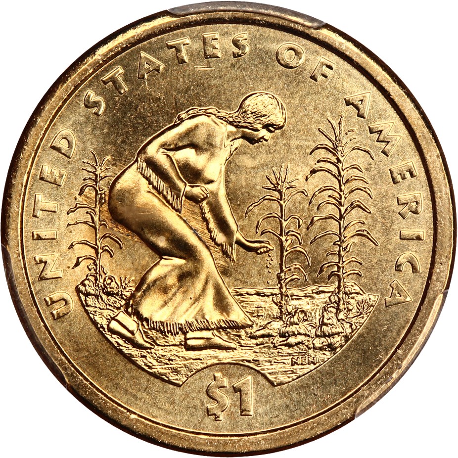 The only known Sacagawea dollar with edge lettering recently sold at auction