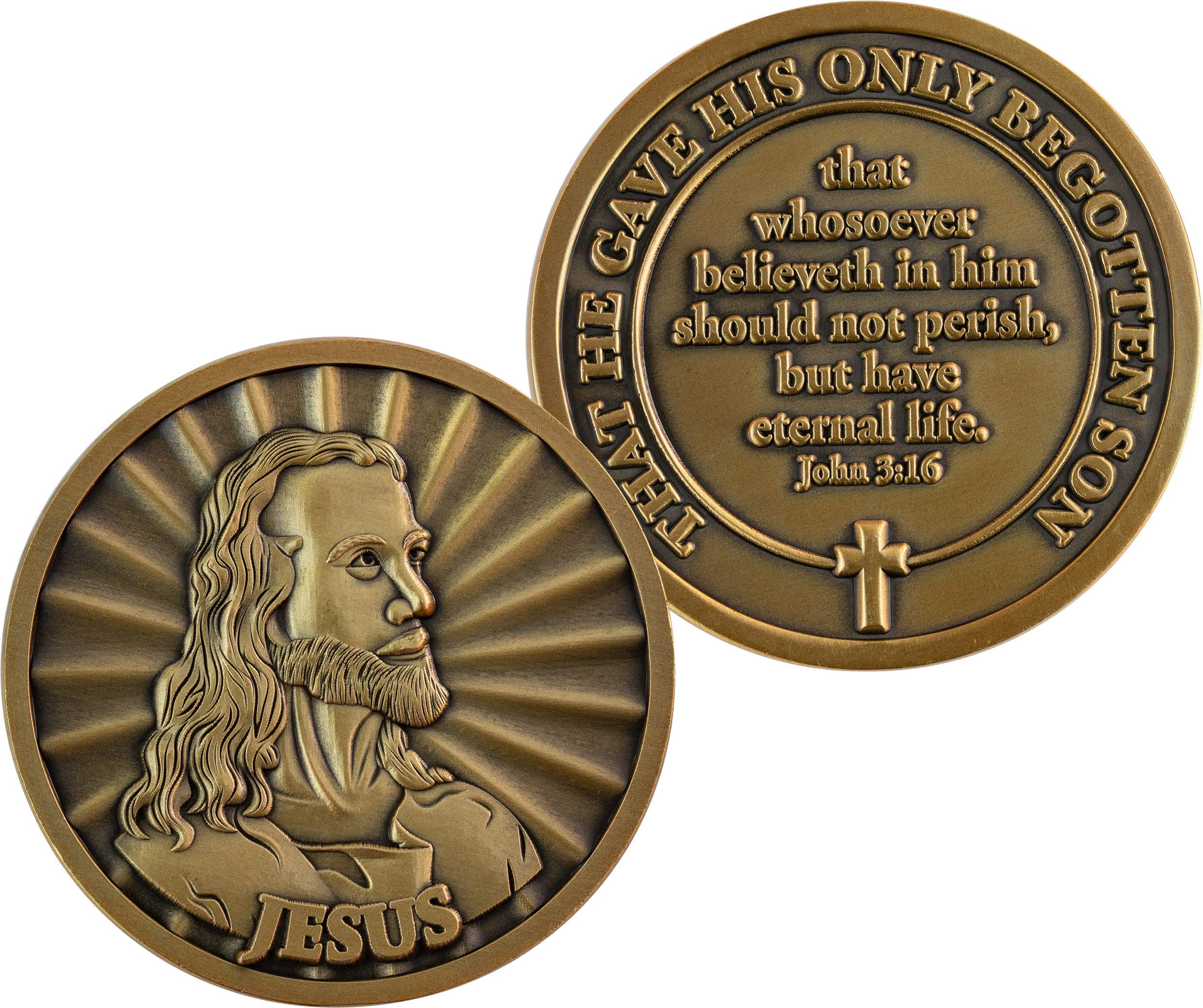 Jesus Christ Metal Medal Gold-plated Religious Belief Souvenir Coin Collection - קרמיקה אביב