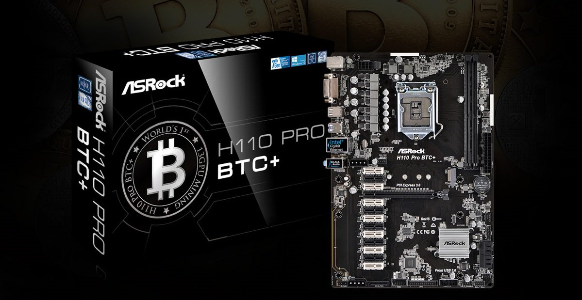 ASRockMine With ASRock H Pro BTC+ Supports up to 13 GPU Mining