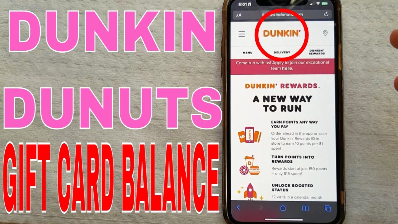 Dunkin Donuts Gift Card Balance