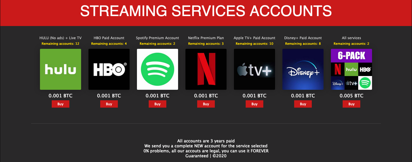 Buy access to Netflix resources from $ 