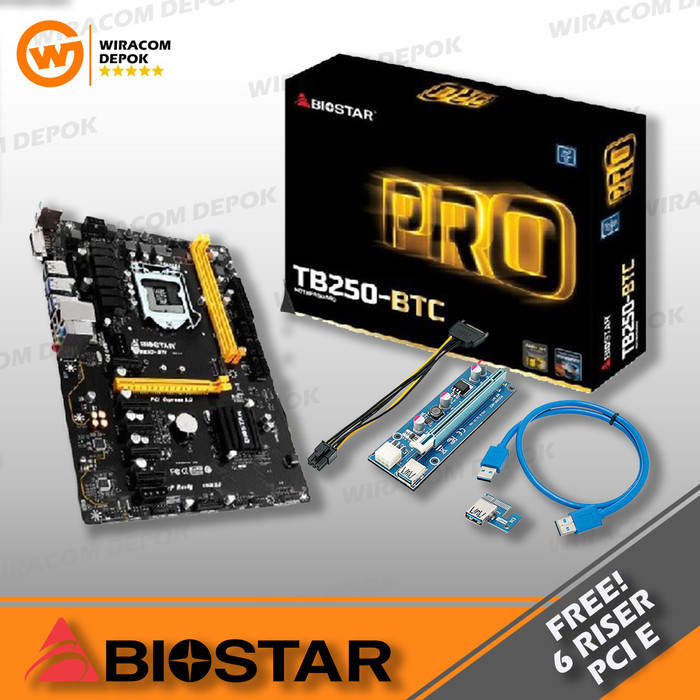 BIOSTAR TBBTC LGA Intel B - 6 GPU - MiningCave