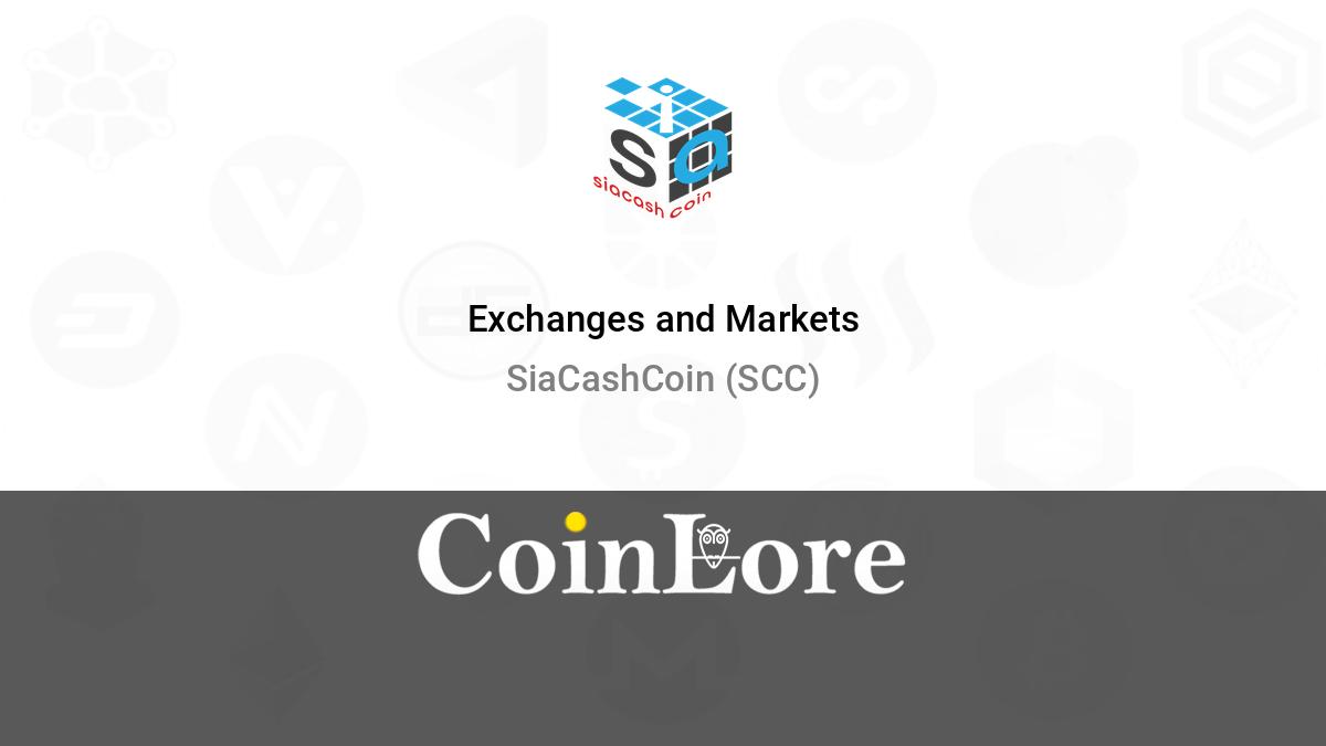 SiaCashCoin(SCC) Exchange Wallet Address List and Balance Change | CoinCarp