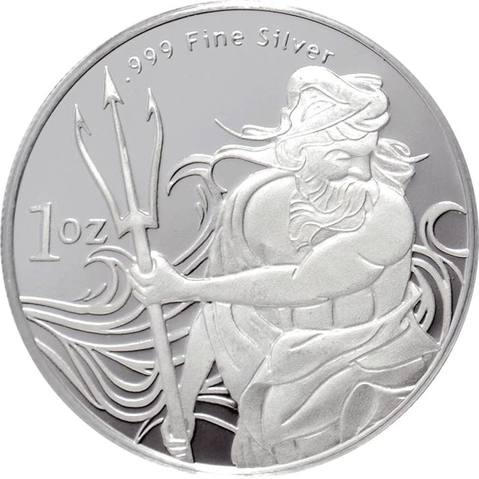 Silver Trident Stackable Round Coin - 1oz | Silver Bullion Malaysia