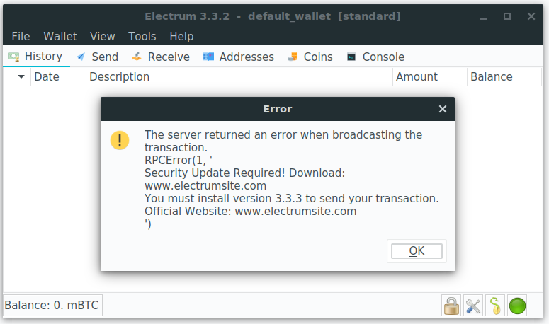 Electrum - Bitcoin client - LinuxLinks