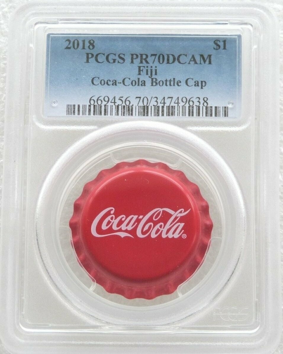 COCA-COLA BOTTLE CAP - 6 Gram $1 Pure Silver Coin - FIJI - The Coin Shoppe