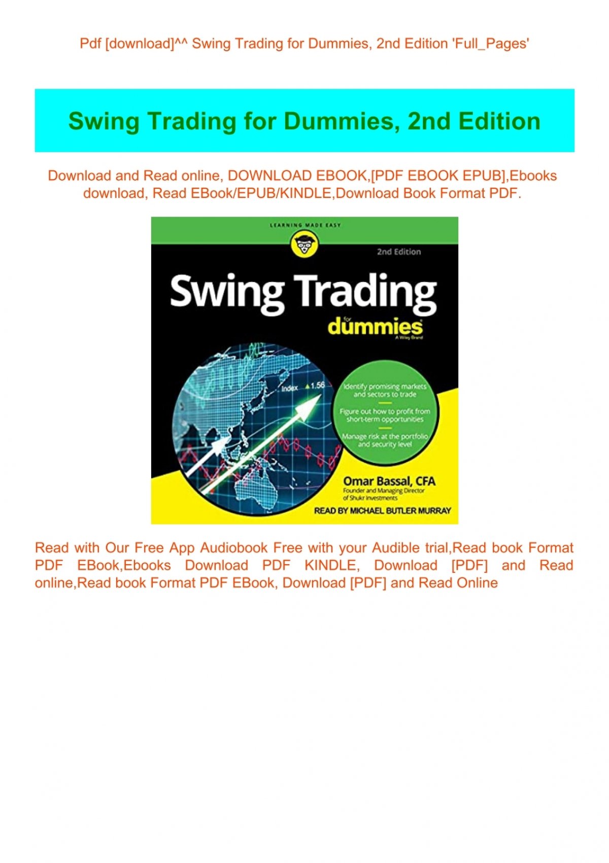 Swing Trading For Dummies (eBook, ePUB) von Omar Bassal - bübitcoinlove.fun