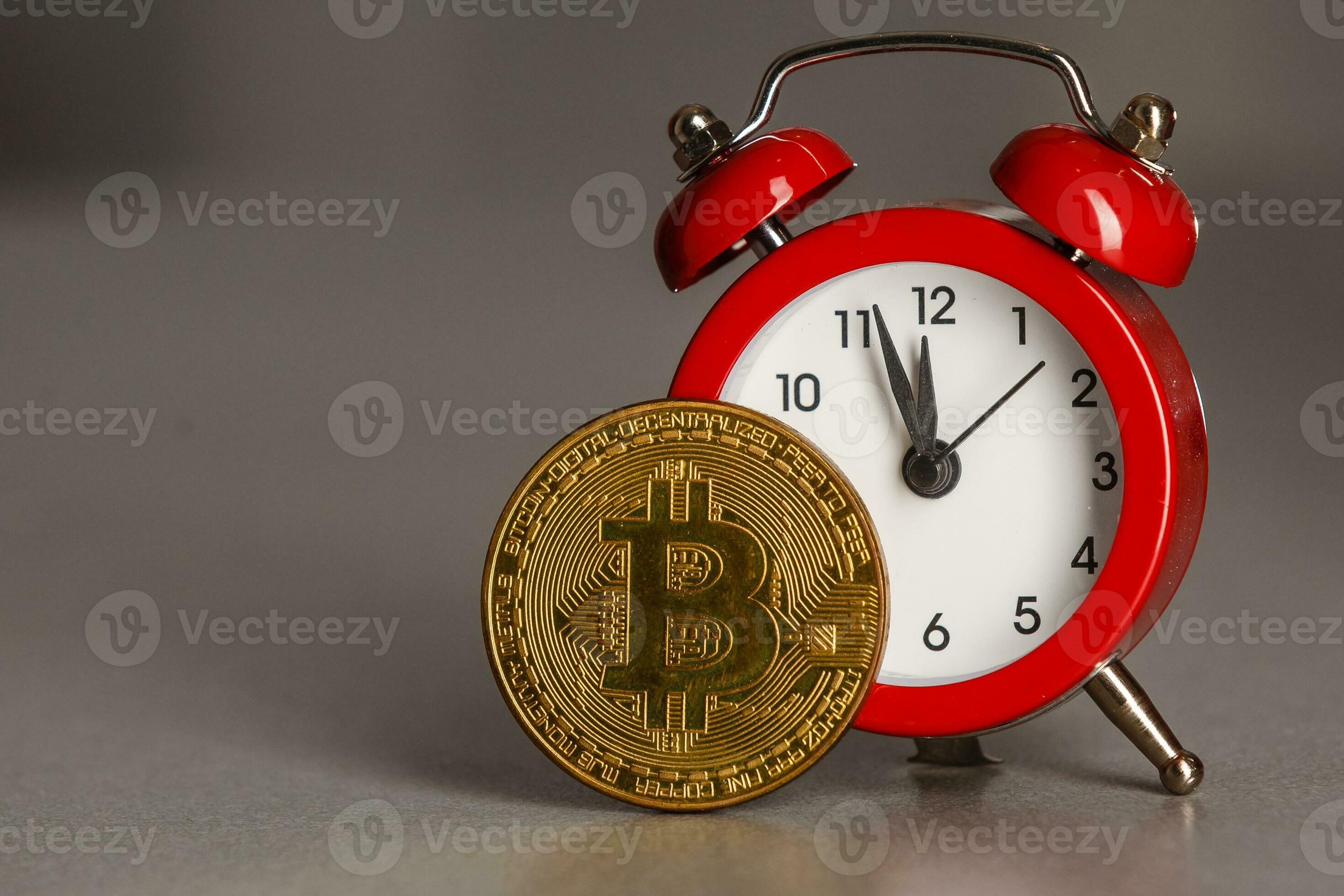 Bitcoin Exchange Trading Alarm Clock Time Stock Vector (Royalty Free) | Shutterstock