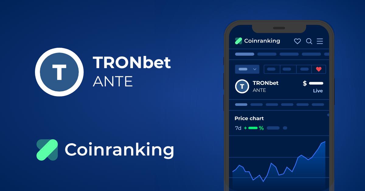 TRONbet Price Today - ANTE Coin Price Chart & Crypto Market Cap