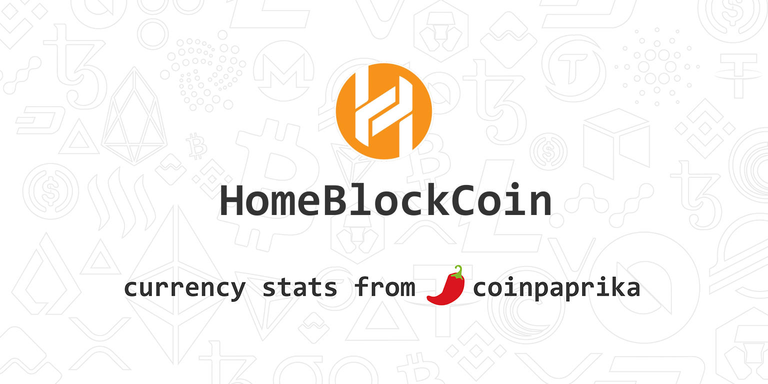 HomeBlockCoin HBC: Price, News, Events, Charts, Exchanges