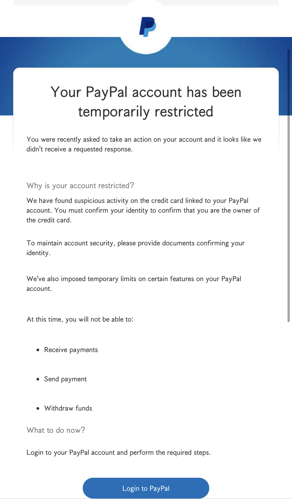 How do I remove a limitation from my account? | PayPal CA