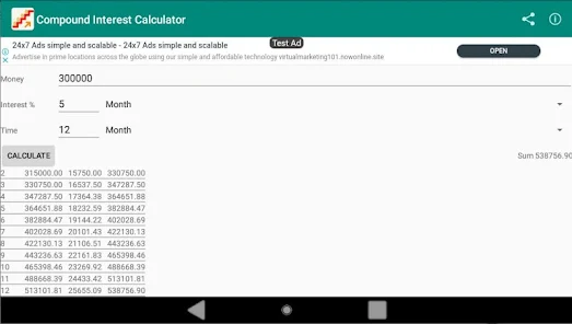 Compound Interest Calculator for Android - Download