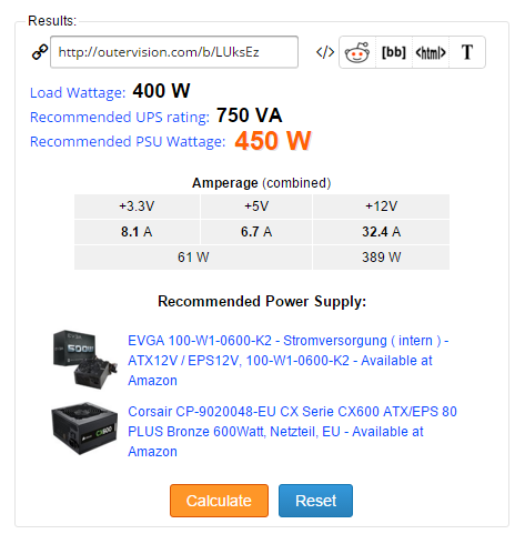 Power Supply Calculator