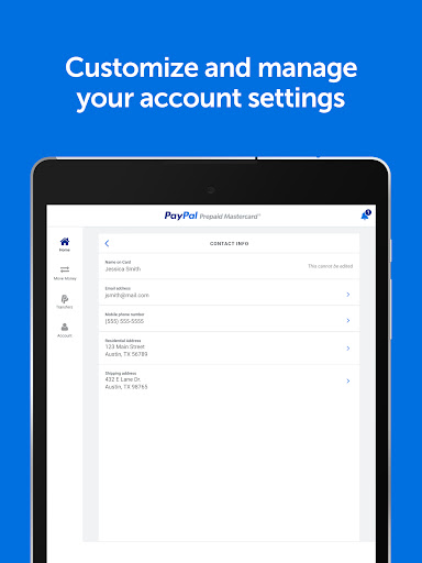 Log in to your PayPal account