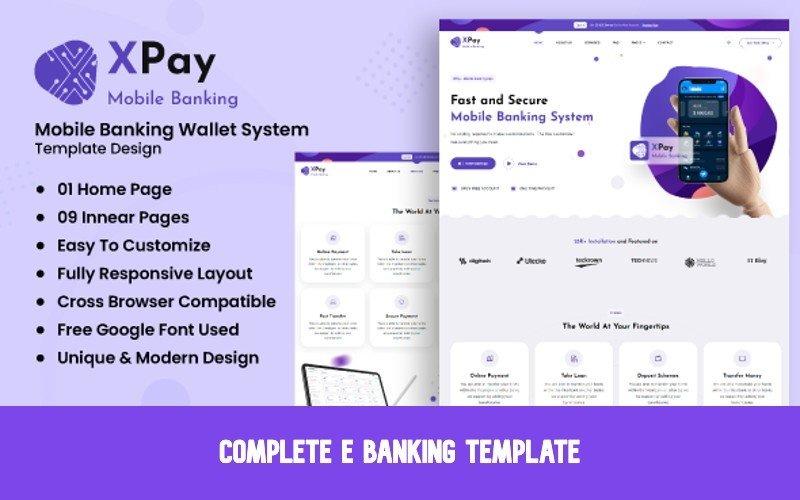 DigitalMoney - Crypto Wallet Payment Website Template