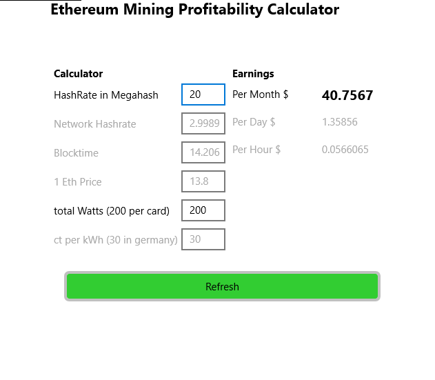 Ethereum (ETH) Mining Profit Calculator - WhatToMine