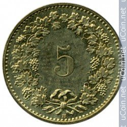 5 Rappen , Confederation - - 5 Rappen - Switzerland - Coin - 