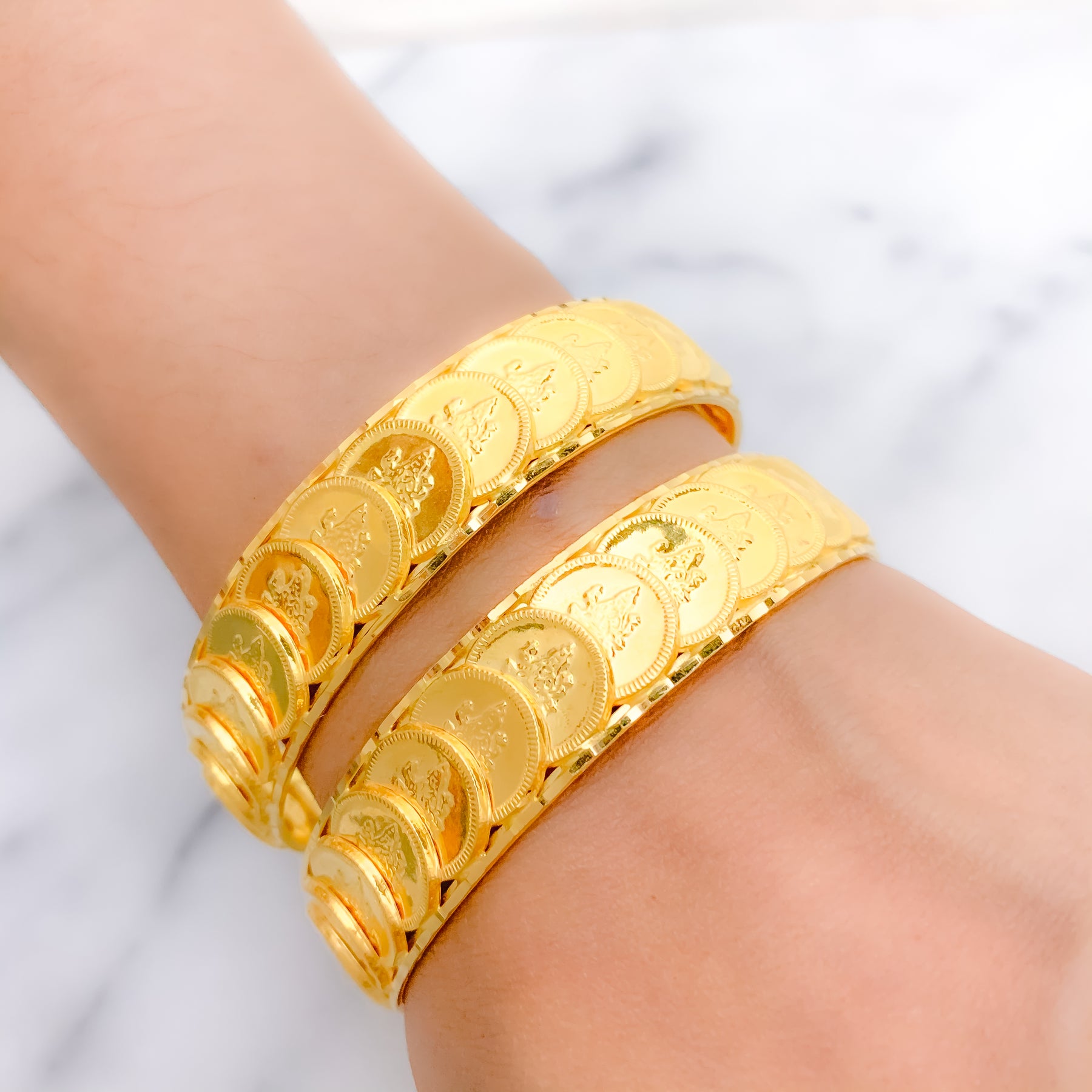 lakshmi coin bangles | Bangles jewelry designs, Bangles, Gold jewelry fashion