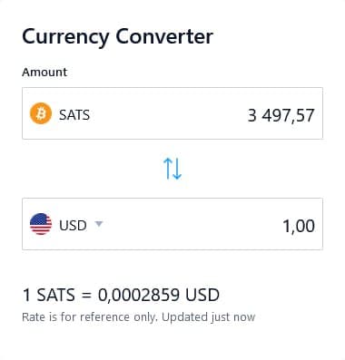 Satoshi to USD (Satoshi to US Dollar) | convert, exchange rate