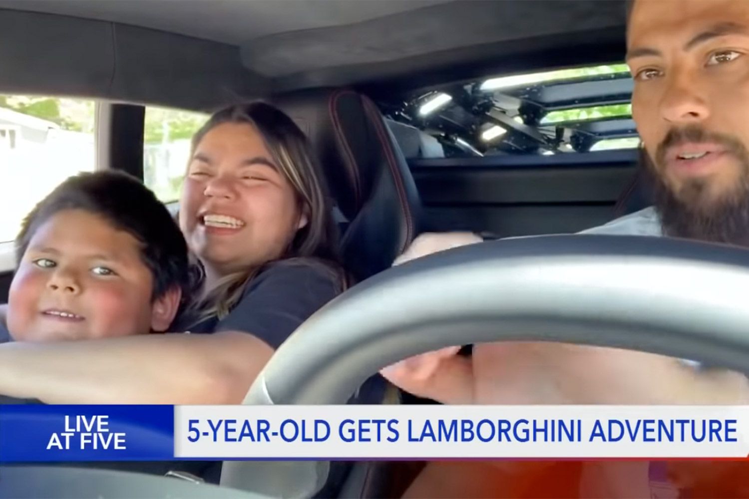 5-Year-Old Who Took Family Car Finally Gets to Ride in a Lamborghini