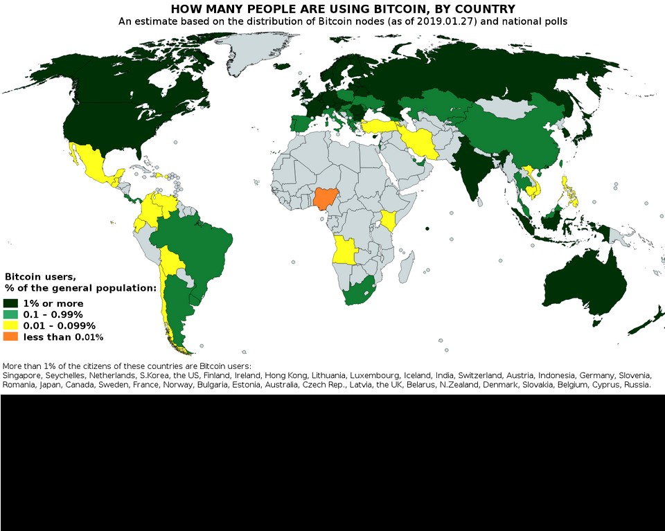 Dynamics of the number of Bitcoin users