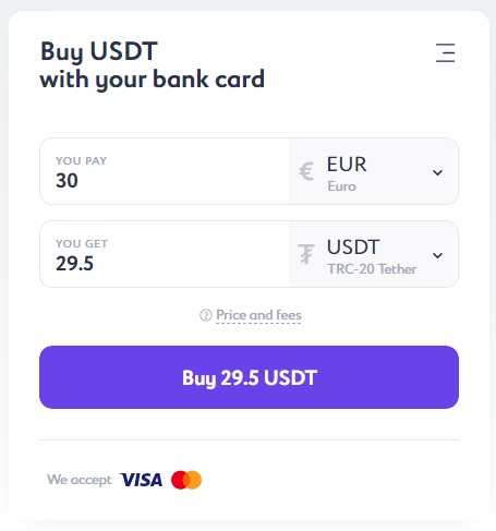 Buy Tether (USDT) With Credit Or Debit Card - Zengo Wallet