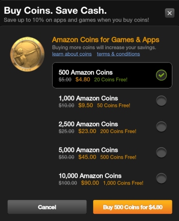 Amazon Coins for the App Store