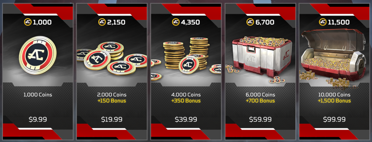 Apex Legends™ – 10, (+ Bonus) Apex Coins