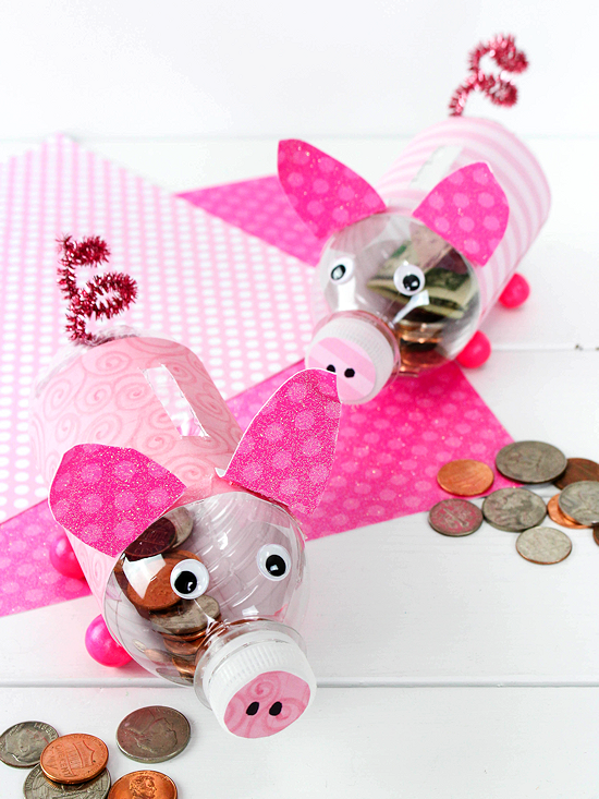 20 + Creative DIY Piggy Banks & Craft Tutorials For Kids - Crazy Laura