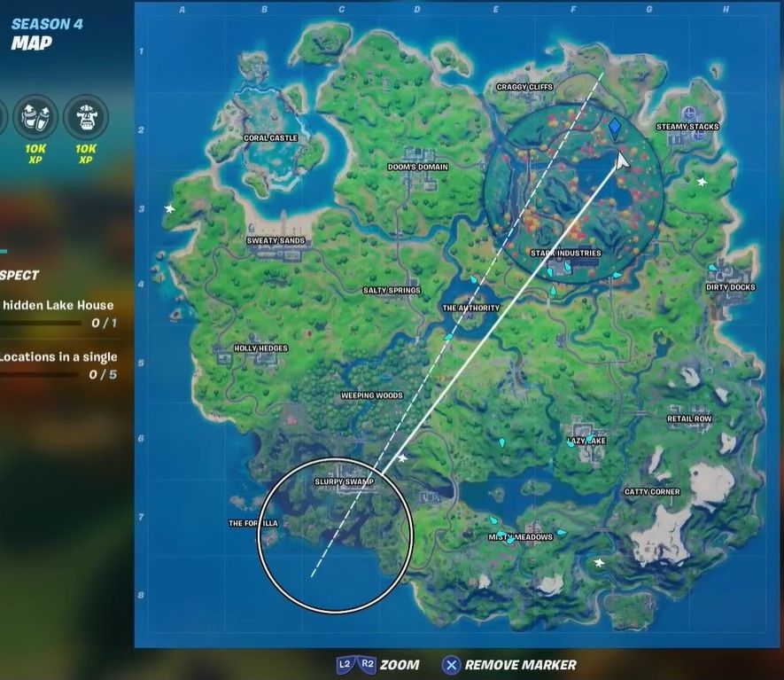 Fortnite Week 5 XP Coins - Season 4 Locations