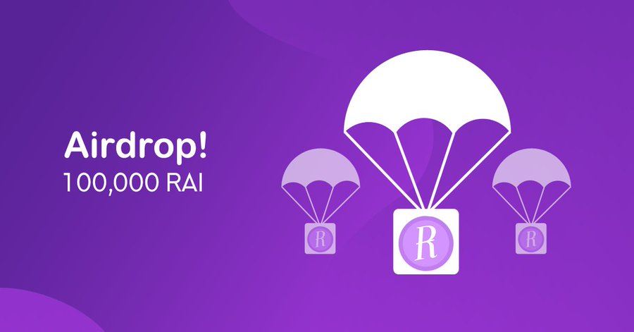 Airdrop of cryptocurrency