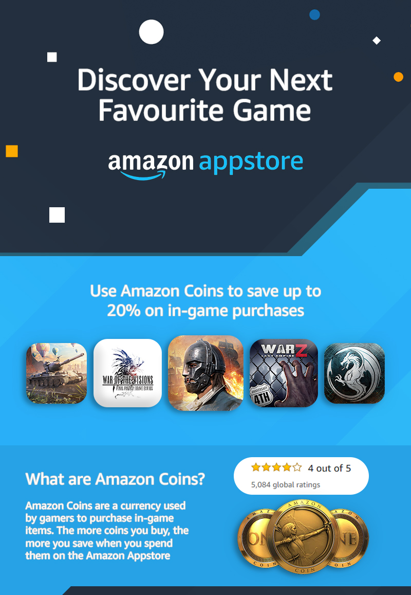 Amazon Coins: SAVE 20% on Amazon Apps and Games!