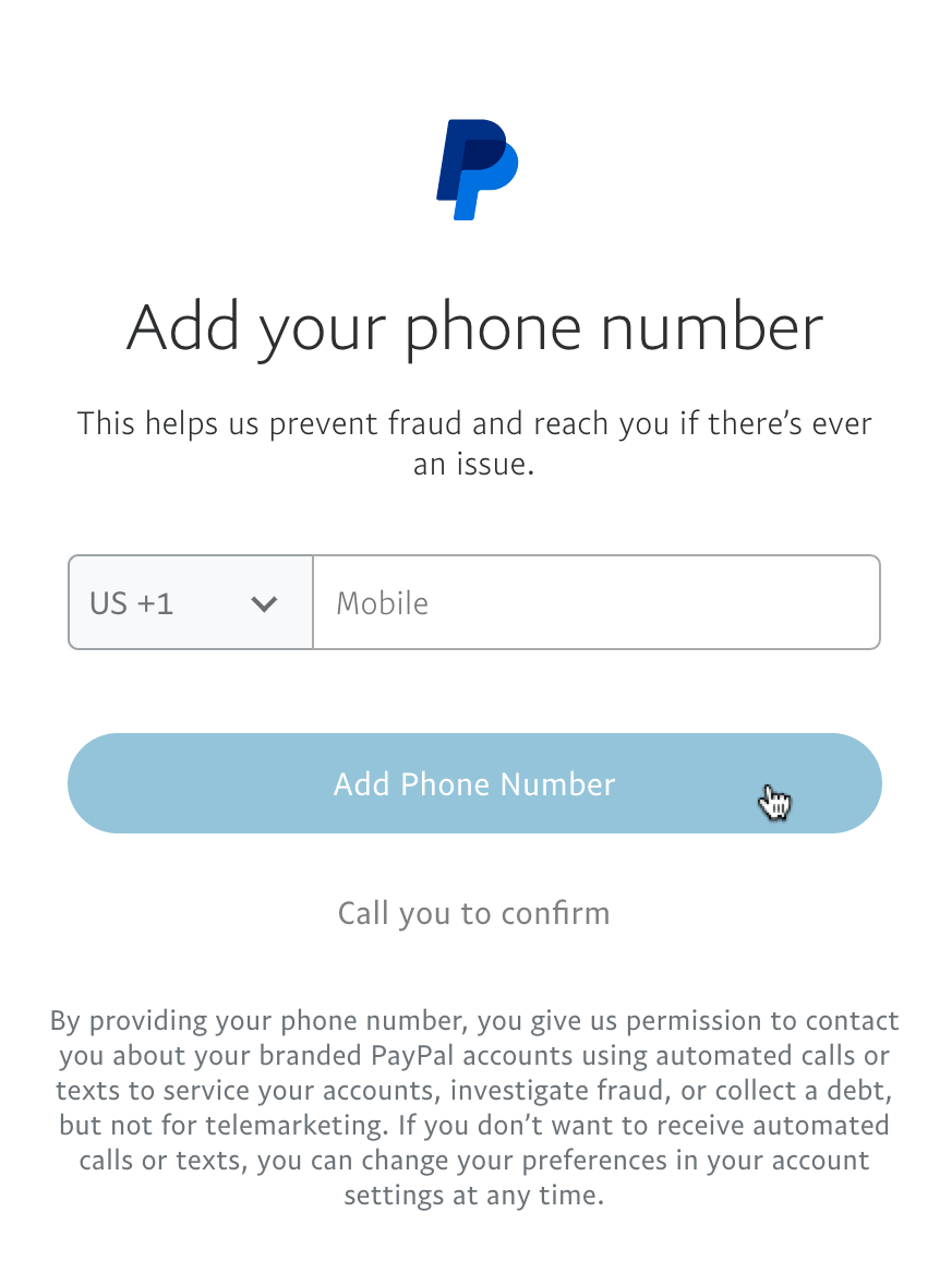 How do I confirm my phone number? | PayPal AU